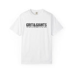 White Grit & Giants Battle Tee with The Battle Belongs to the Lord front graphic.