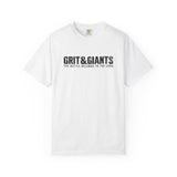 White Grit & Giants Battle Tee with The Battle Belongs to the Lord front graphic.
