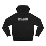 Black Grit & Giants Foundation Hoodie featuring The Battle Belongs to the Lord front graphic.