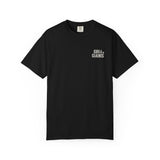 Black Grit & Giants Signature Tee featuring the distressed chest logo.