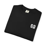Folded black Grit & Giants Stone Signature Tee featuring the distressed chest logo.