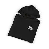 Folded black Grit & Giants Victory Hoodie with embroidered chest logo.