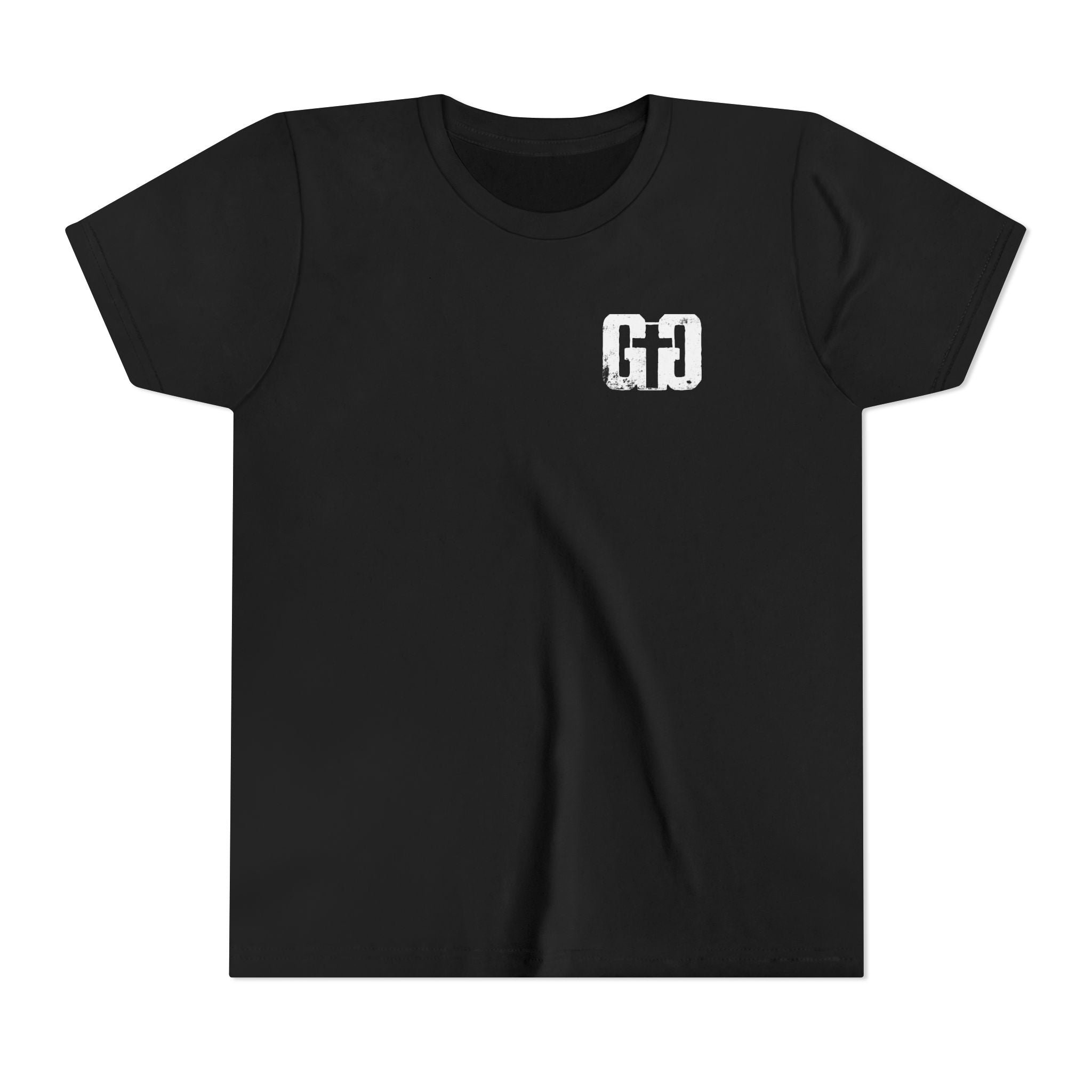 Black Grit & Giants youth Stone Signature Tee with distressed white chest logo.